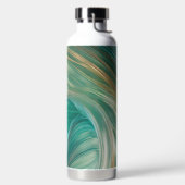 Bouteille D'eau Flacons de verre turquoise et or (Droite)