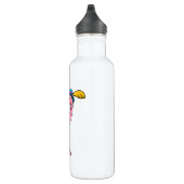 Bouteille D'eau Flamant rose avec Casquette & Plume (Droite)