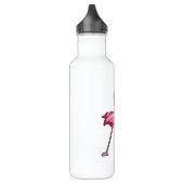 Bouteille D'eau Flamant rose avec Casquette & Plume (Gauche)