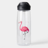 Bouteille D'eau Flamant Rose de Style Cartoon (Arrière)
