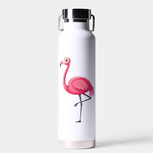 Bouteille D'eau Flamant Rose de Style Cartoon (Avant)