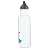 Bouteille D'eau Flamant rose en Snowboard avec Snowbaord (Droite)