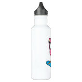 Bouteille D'eau Flamant rose en Snowboard avec Snowbaord (Gauche)