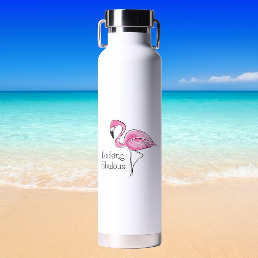 Bouteille D'eau Flamant Rose Flockant Fabuleux