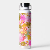 Bouteille D'eau Flamant rose Garden Rose (Arrière)