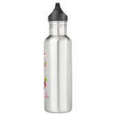 Bouteille D'eau Flamant rose rose à Santa Hat Noël Whimsical (Droite)