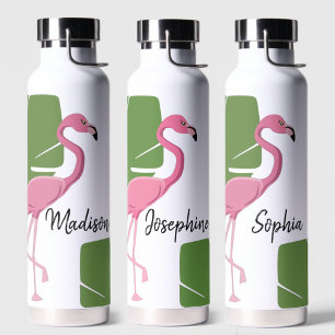 Bouteille D'eau Flamant rose rose Bachelorette tropicale personnal
