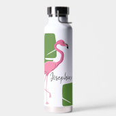 Bouteille D'eau Flamant rose rose Bachelorette tropicale personnal (Gauche)