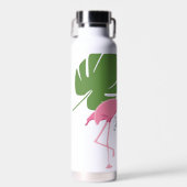 Bouteille D'eau Flamant rose rose Bachelorette tropicale personnal (Avant)