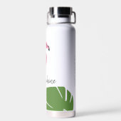 Bouteille D'eau Flamant rose rose Bachelorette tropicale personnal (Arrière)