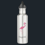 Bouteille D'eau Flamant rose rose Cadeau d'domestiques personnalis<br><div class="desc">Personnalisez cette bouteille d'eau en acier inoxydable avec mon illustration flamingo rose. Offrez-le en cadeau ou gardez-le pour vous-même,  apportez-le lors de votre voyage tropical. Un grand souvenir pour les demoiselles d'honneur,  les invités pour vos mariages de destination.</div>