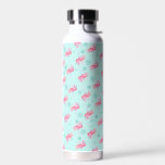 Bouteille D'eau Flamant rose rose Floride Noël<br><div class="desc">Ajoutez une touche tropicale à votre cadeau de vacances avec cette mignonne bouteille isolée avec un motif festif de flamants roses aquarelle et flocons de neige sur un arrière - plan turquoise. Parfait pour un Noël en Floride ou un Noël à Palm Beach, cette bouteille fait un choix unique et...</div>