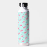 Bouteille D'eau Flamant rose rose Floride Noël<br><div class="desc">Ajoutez une touche tropicale à votre cadeau de vacances avec cette mignonne bouteille isolée avec un motif festif de flamants roses aquarelle et flocons de neige sur un arrière - plan turquoise. Parfait pour un Noël en Floride ou un Noël à Palm Beach, cette bouteille fait un choix unique et...</div>