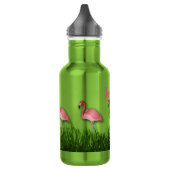 Bouteille D'eau Flamants Dans L'Herbe (Gauche)