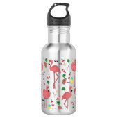 Bouteille D'eau Flamants roses et thème été (Devant)