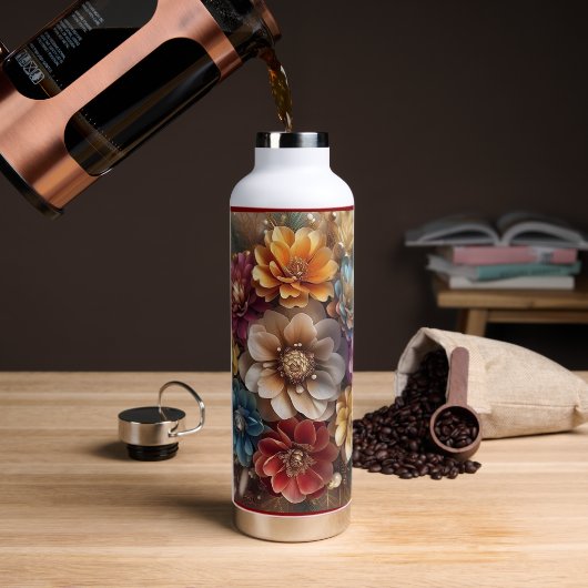 Bouteille D'eau "Flamme de Noël" (Café)
