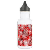Bouteille D'eau Flammes de neige sur rouge (Gauche)