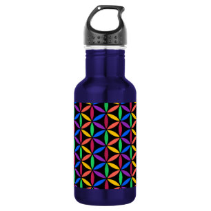 Bouteille D'eau Fleur arc-en-ciel du Motif de vie