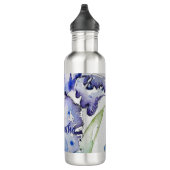 Bouteille D'eau Fleur d'aquarelle fleurie de l'Iris Bleu Femmes (Droite)