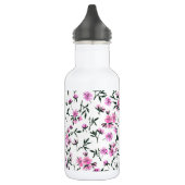 Bouteille D'eau Fleur de cerisier blanc sur blanc (Gauche)