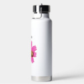 Bouteille D'eau Fleur de cosmos rose vif avec une abeille personna (Évier)