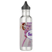 Bouteille D'eau Fleur de lavande et aquarelle d'abeille Anniversai (Gauche)