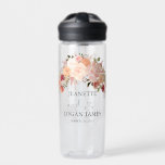 Bouteille D'eau Fleur de Pêche Florale mariage Aquarelle Favoriser<br><div class="desc">Cette conception peut être personnalisée dans la zone fournie en modifiant la photo et/ou le texte. Vous pouvez également le customiser en cliquant sur Personnaliser ce Modèle, puis en choisissant l'option cliquer pour customiser et supprimer ou modifier la couleur de l'arrière - plan, ajouter du texte, modifier la couleur ou...</div>