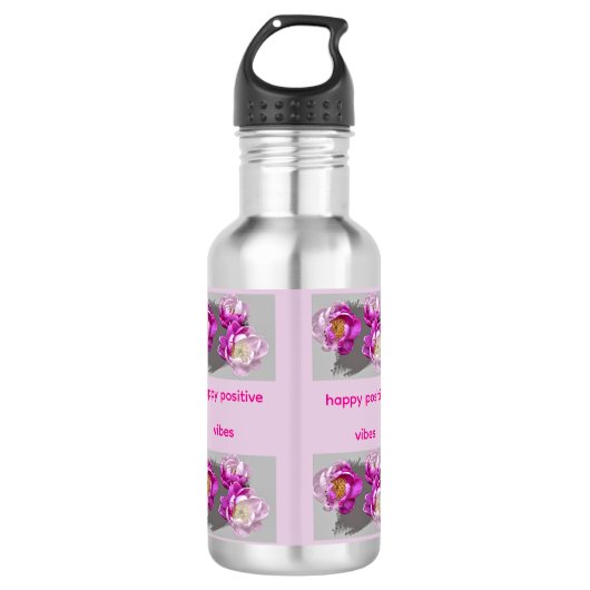 Bouteille D'eau Fleur de pivoine (Devant)