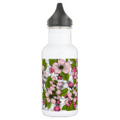 Bouteille D'eau Fleur de pomme sur blanc (Gauche)