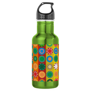 Bouteille D'eau Fleur de pouvoir en rangées