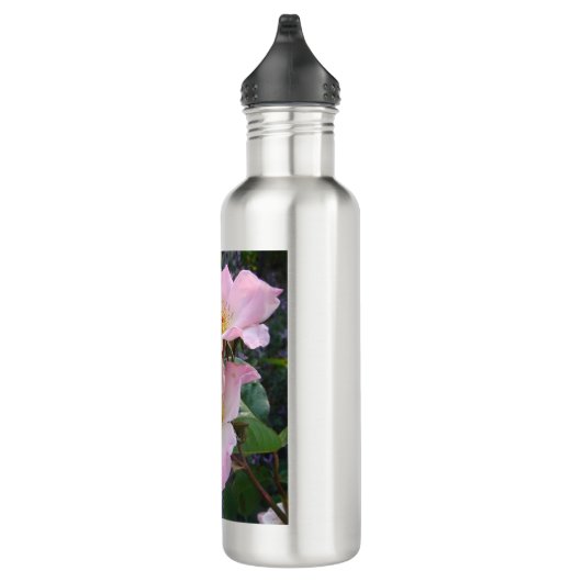 Bouteille D'eau Fleur de rose sauvage rose Photo florale (Droite)