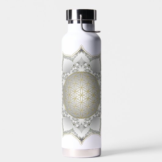 Bouteille D'eau Fleur de Vie - Mandala Fleurs 1 (Gauche)