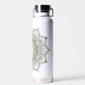 Bouteille D'eau Fleur de Vie - Mandala Fleurs 1 (Arrière)