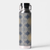 Bouteille D'eau FLEUR DE VIE - motif de sable bleu (Arrière)