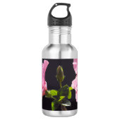 Bouteille D'eau Fleur d'Hibiscus de Profil (Devant)