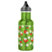 Bouteille D'eau Fleur Fleur Motif de fraise Fleur marron (Droite)