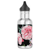 Bouteille D'eau Fleur florale rose Pastel Blush Rose (Gauche)