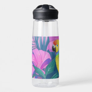 Bouteille D'eau Fleur/Hawaïen/Tropical/perroquet