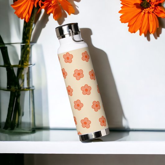 Bouteille D'eau Fleur Hippie Orange Peach Preppie