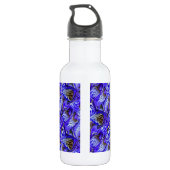 Bouteille D'eau Fleur Iris Violet / Esthétique / Carrelé / (Dos)