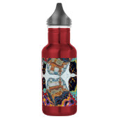 Bouteille d'eau Fleur Noire Abstraite (Gauche)
