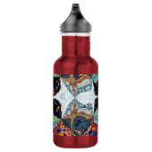 Bouteille d'eau Fleur Noire Abstraite (Droite)