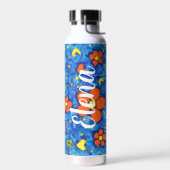 Bouteille D'eau Fleur Orange Dans L'Eau (Gauche)