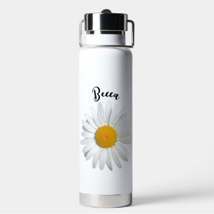 Bouteille D'eau Fleur Perky White Daisy Personnalisé