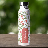 Bouteille D'eau Fleur rose féminine Vin floral