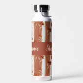 Bouteille D'eau Fleur sauvage en terre cuite Nom personnalisé Boho (Gauche)