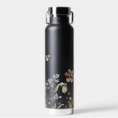 Bouteille D'eau Fleur sauvage Floral Bumble Bee | Monogramme (Avant)