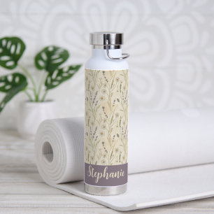 Bouteille D'eau Fleur Sauvage Monogramme Floral Cottagecore