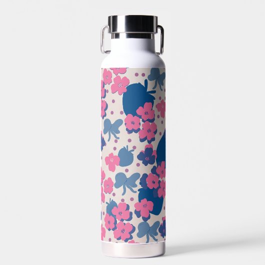 Bouteille d'eau Fleur Sauvage Néon Fraise (Avant)