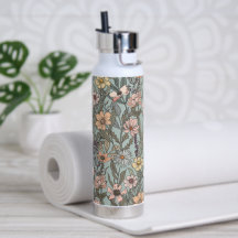 Fleur sauvage rétro jaune rose écume de mer